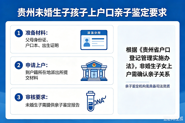 贵州未婚生子孩子上户口需要亲子鉴定吗