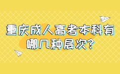 重庆成人高考本科有哪几种层次?